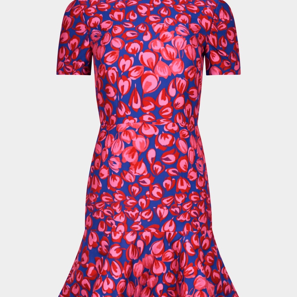 Saloni 4 Mini C Dress in Azure Flamingo NWT
